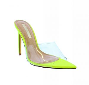 transparent neon heels