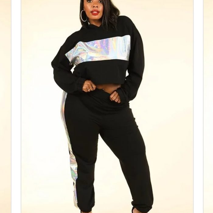 plus size hoodie crop top