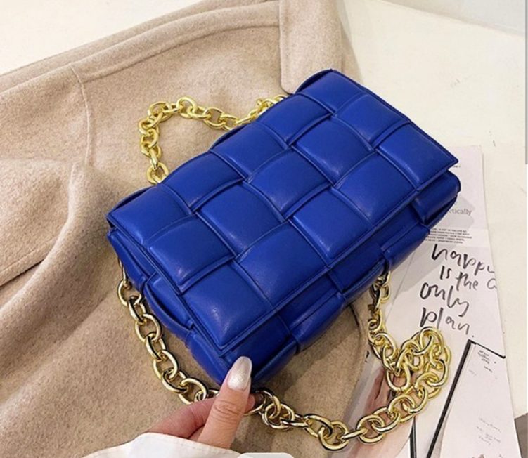 FASHION QUILTED DESIGN PU CHAIN HANDLE BAG